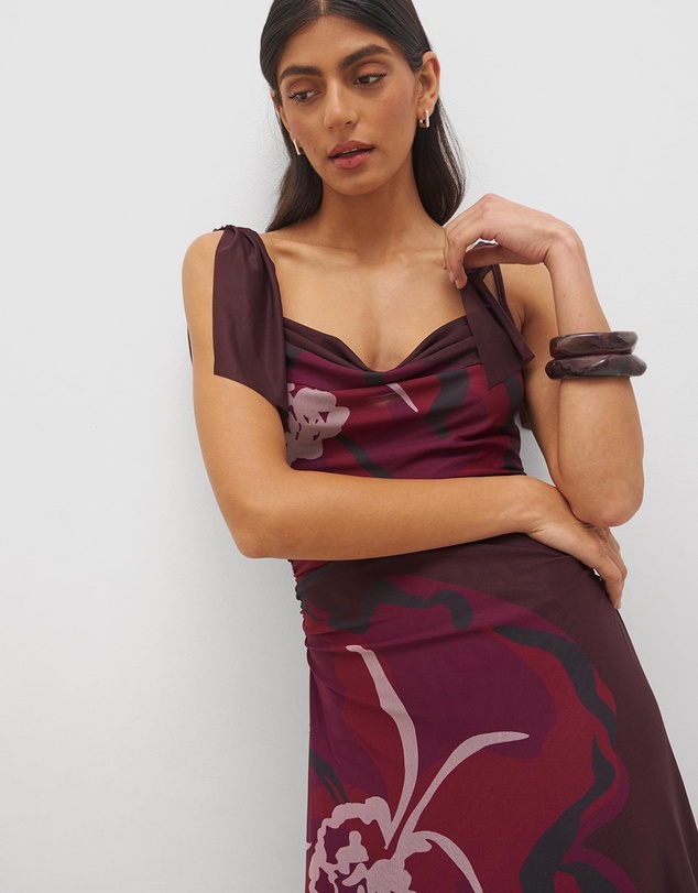 MON RENN - Lima Cowl Neck Dress