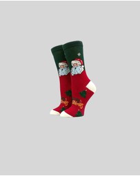 KAJA Clothing - Christmas Socks Santa Claus Pattern Fun Cute and Novel