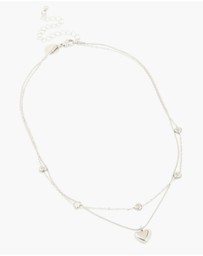 Lovisa - Waterproof Stainless Steel Multi Heart Charms Layered Necklace