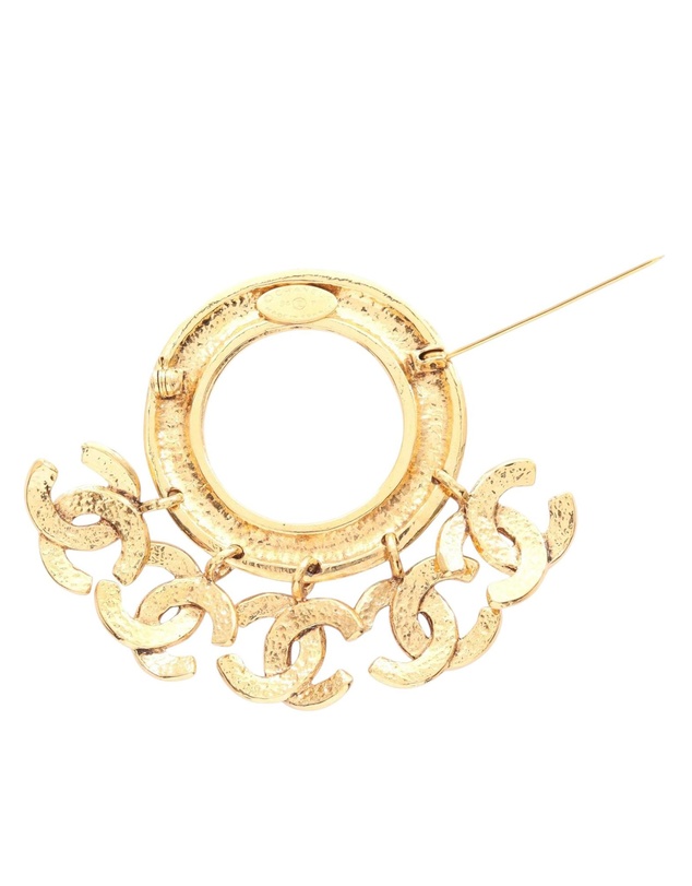 Pre-Loved by Azura Reborn - Pre-Loved Gold Plated Multi CC Round Brooch