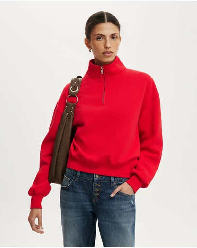 Cotton On - Quarter Zip Sweatshirt