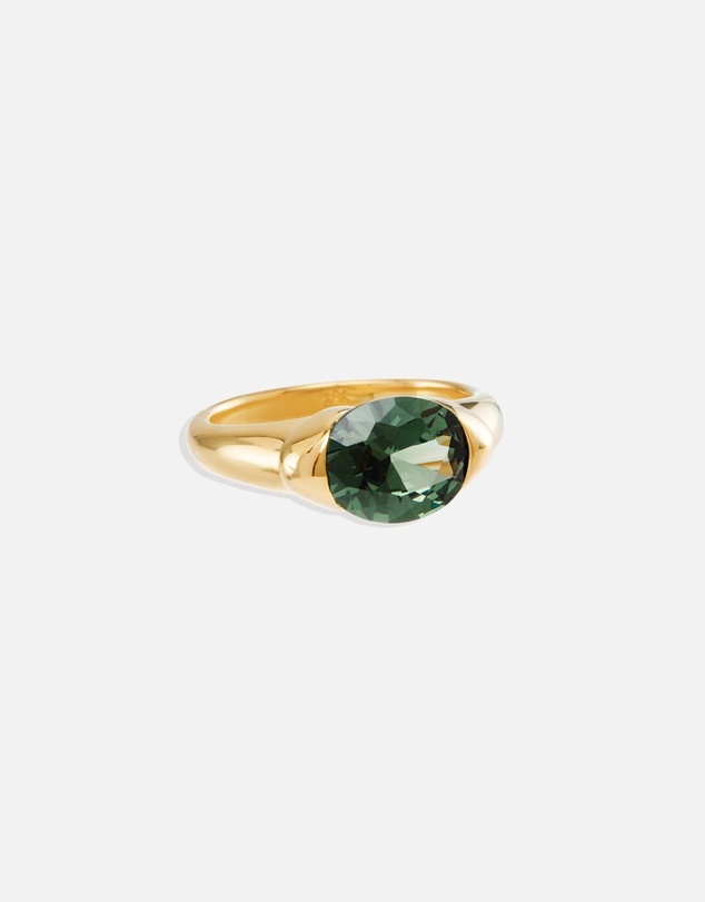 By Charlotte - Gold Sacred Jewel Ring - Forest
