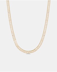 Mestige - Era Radiant Tennis Necklace - 18K Gold Plated