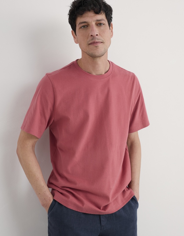Seasalt - Seasalt Cornwall Pink Merthen Organic Cotton T-Shirt