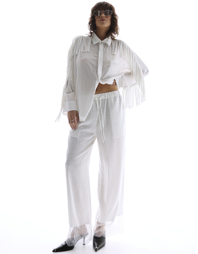 THE TALES - Frida Lace Hem Floral Pants