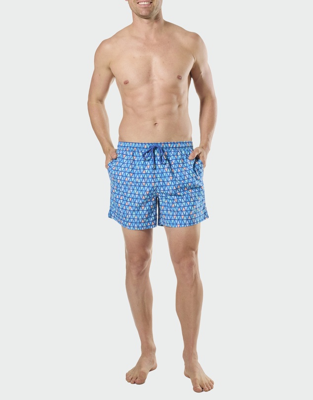 Mitch Dowd - Mitchdowd Ocean Mosaic Blue  Swim Shorts