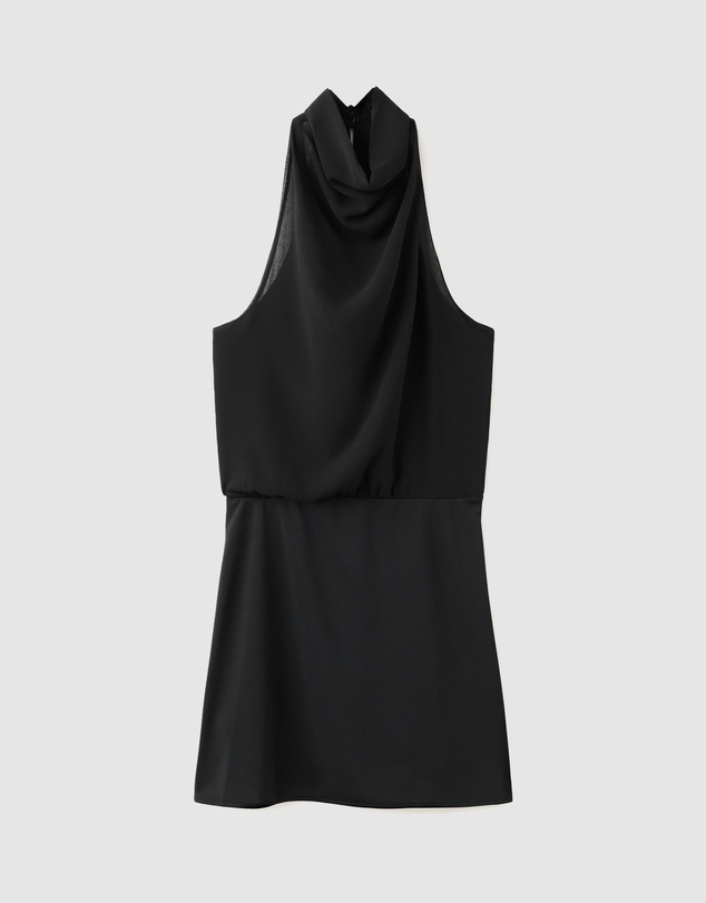 M.N.G - Halter-Neck Dress With Bow