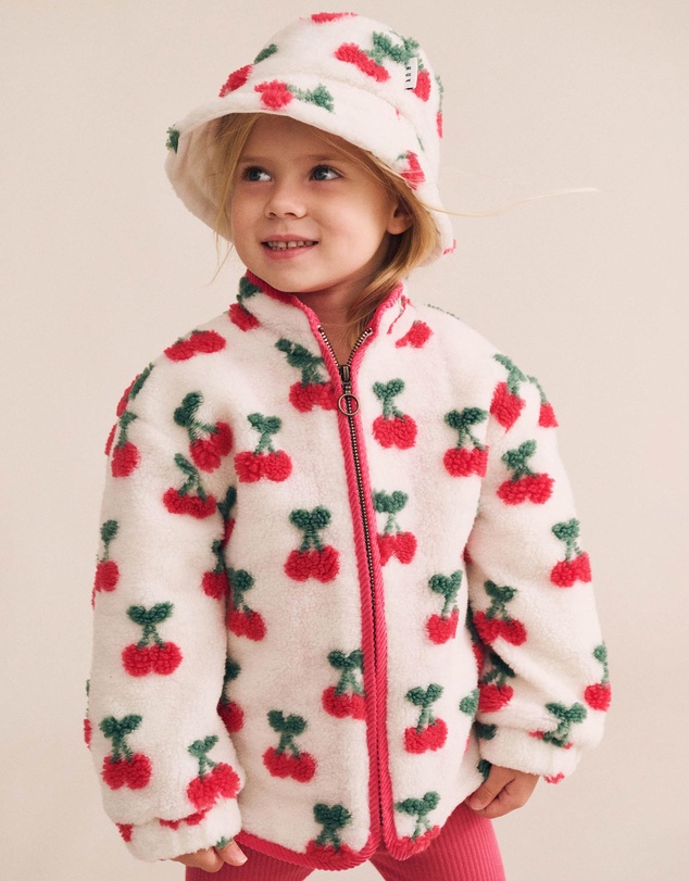 Huxbaby - Very Cherry Sherpa Jacket - Babies-Kids