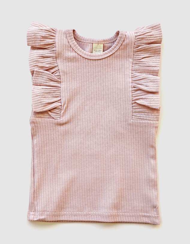 WITH LOVE FOR KIDS - Shimmy Wide Rib Tank Top - Kids