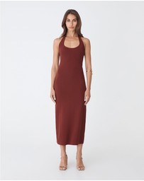 Forcast - Jolin Halter Neck Rib Dress