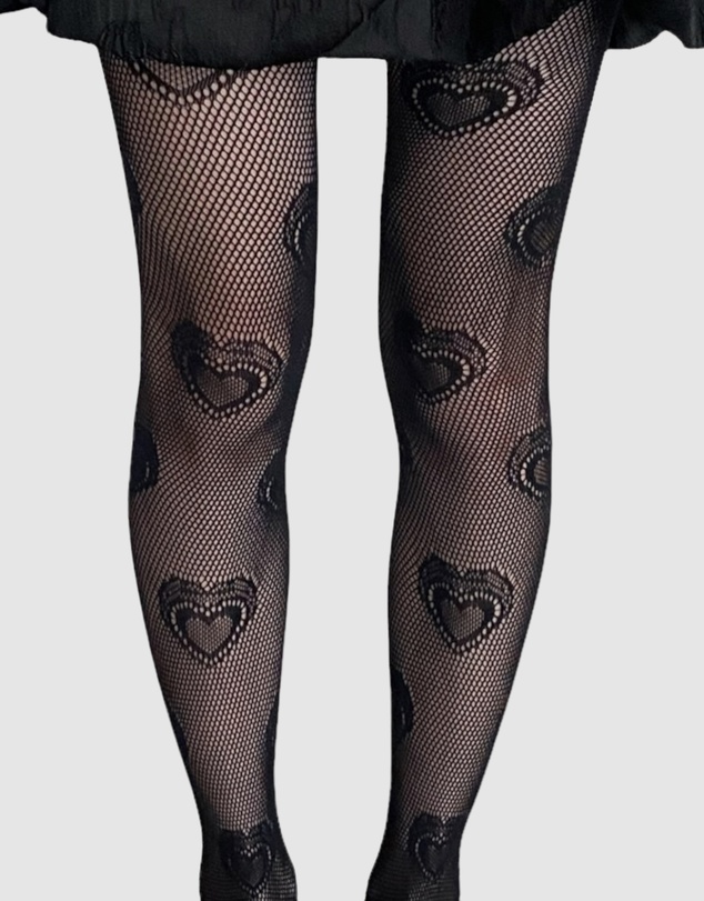 High Heel Jungle - Heart Knit Tights