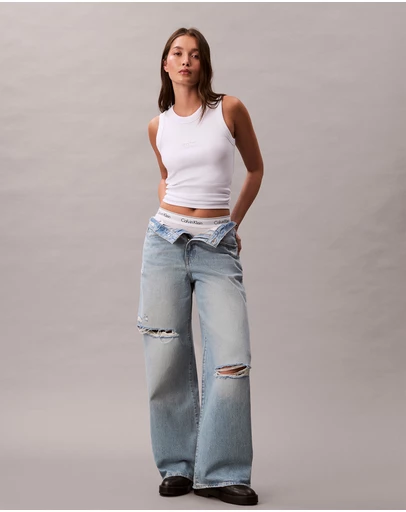 Calvin Klein Jeans - Monologo Rib Tank Top