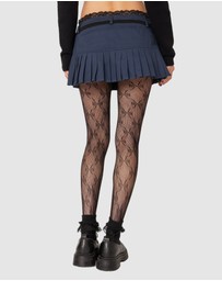 EDIKTED - Aria Lace Trim Pleated Skort