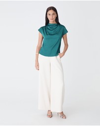 Forcast - Zafina Pleated Draped Top