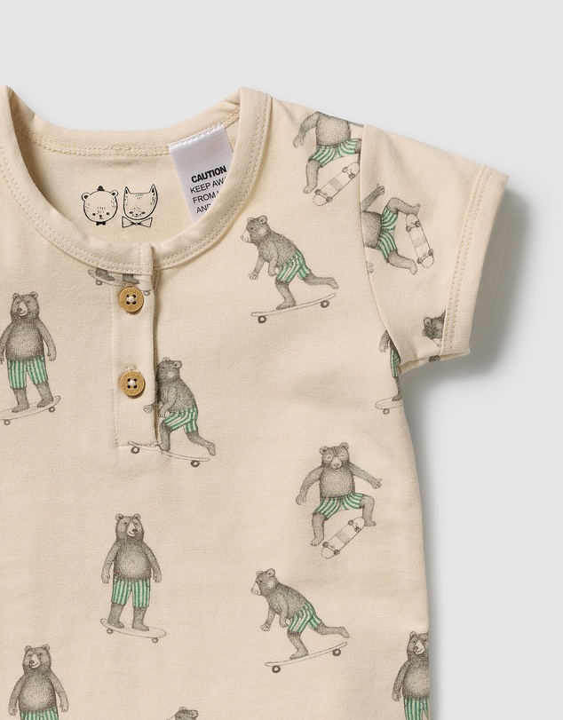 Wilson & Frenchy - Organic Henley Bodysuit - Babies