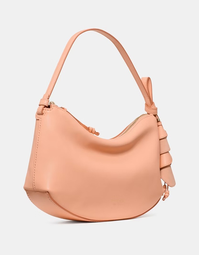 Kate Spade - Loop Fine Grain Leather Shoulder Bag With Floral Strap