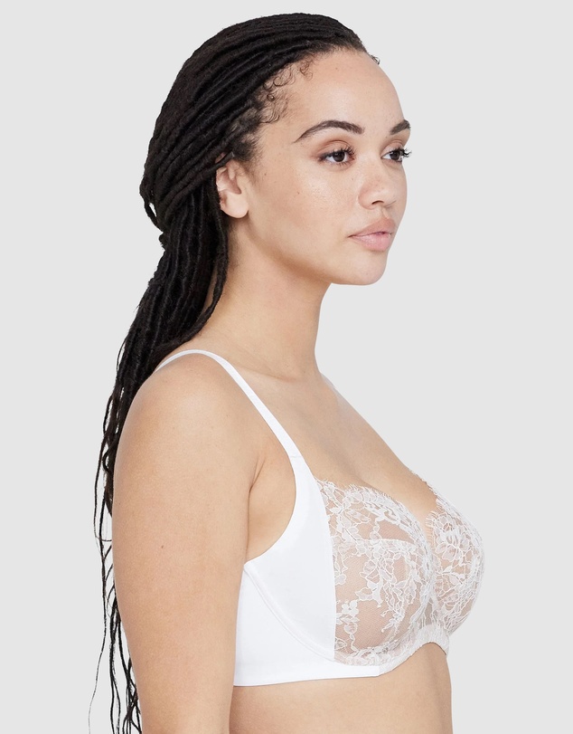 Skarlett Blue - Entice Fuller Bust Sheer Lace Bra with Side Support