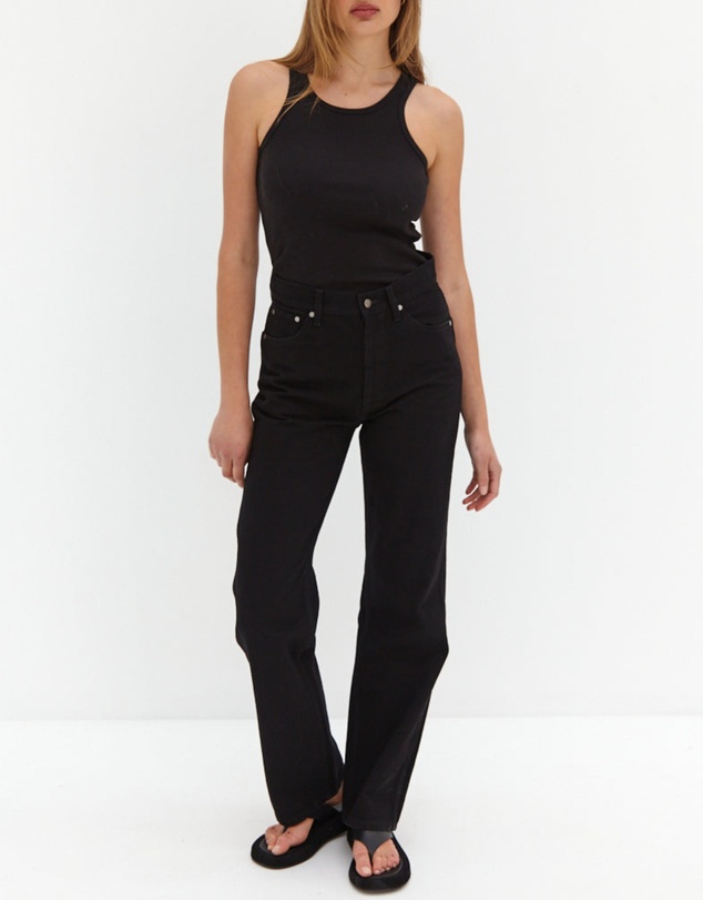 Style Addict - CORE Straight Leg Jeans - Black