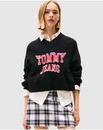 Tommy Jeans - Varsity V-neck Sweater