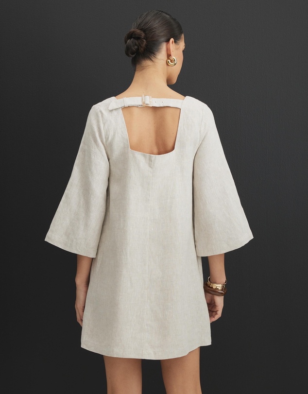 AERE - Nora Linen Mini Shift Dress