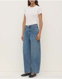 Assembly Label - High Rise Barrel Jeans