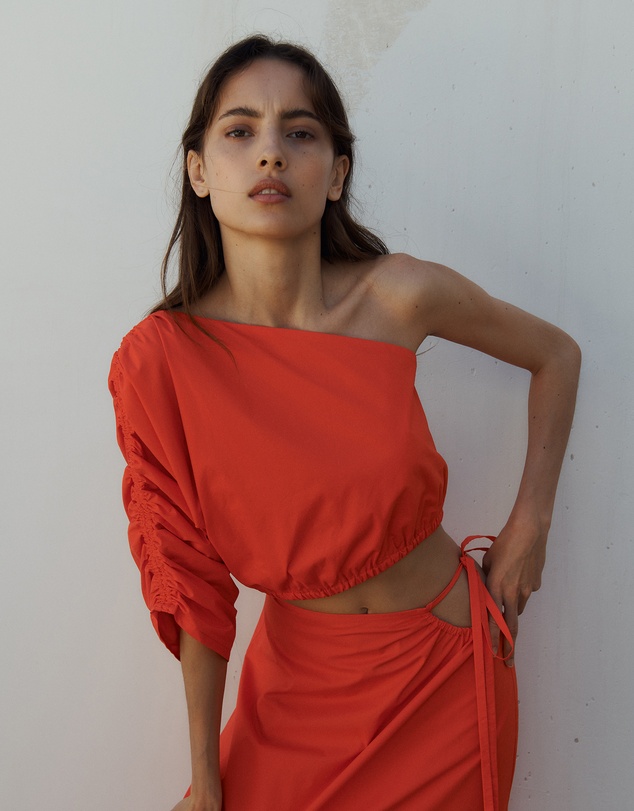 FRIEND of AUDREY - Sylvie Cotton One-Shoulder Top