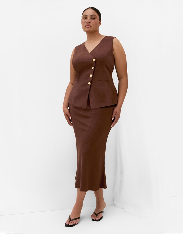 City Chic - Vivien Linen Vest