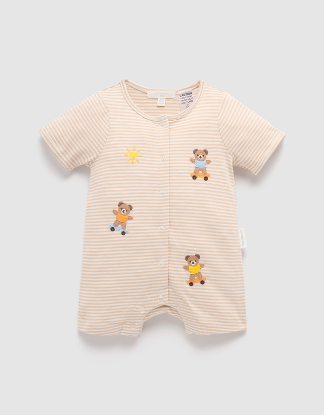 Purebaby - Short Growsuit-Kids-Babies
