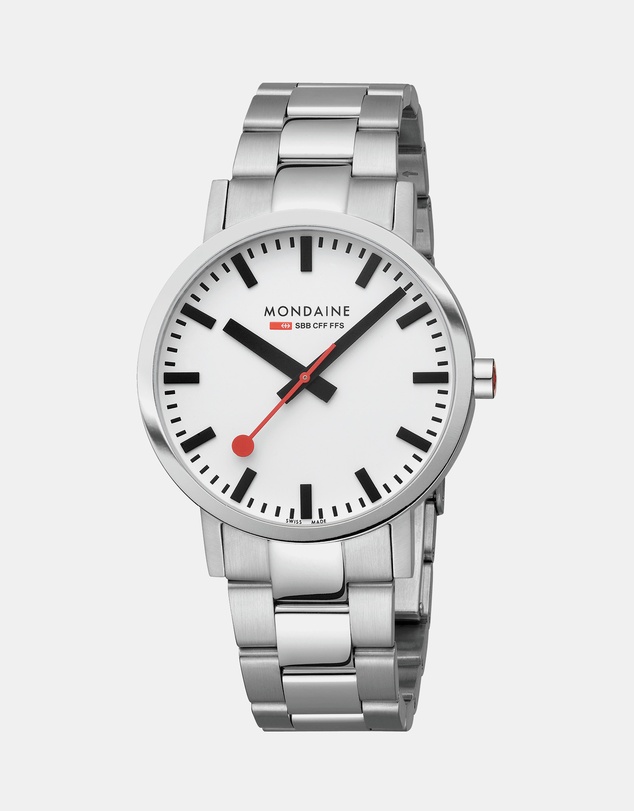 Mondaine - Mondaine Classic Silver Stainless Steel 40mm Watch