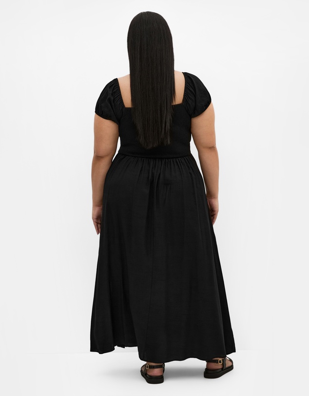 City Chic - Plus size Abbigail Split Maxi Dress - black