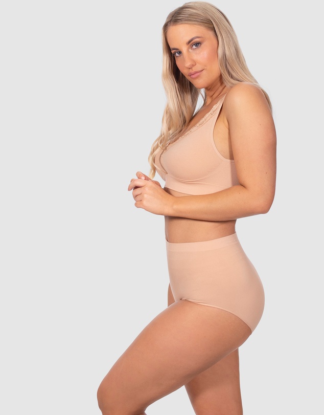 B Free Intimate Apparel - Seamless Cotton Full Briefs - 3 Pack