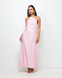 AERE - Tiera Halter Maxi Dress