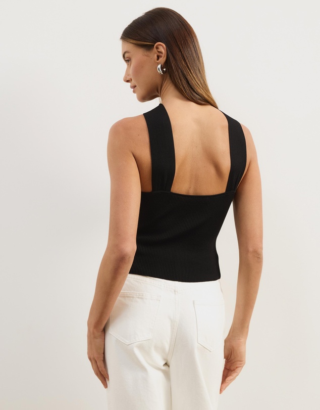 Atmos&Here - Poppy Cross Over Knit Halter Tank