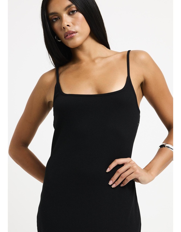 General Pants Co. Basics - Straight Neck Midi Dress