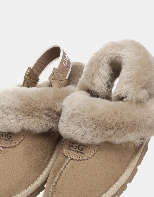 EVERAU - Australian Shepherd Ugg Waffle Fluffy Double Faced Sheepskin Upper House Shoes