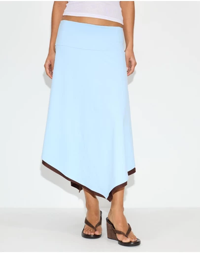 Dazie - Vacay Reversible Jersey Midi Skirt