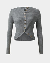 Forcast - Abaya Button Crop Knit