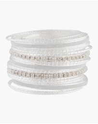 Lovisa - Silver Cup Chain Glitter Multi Bangle