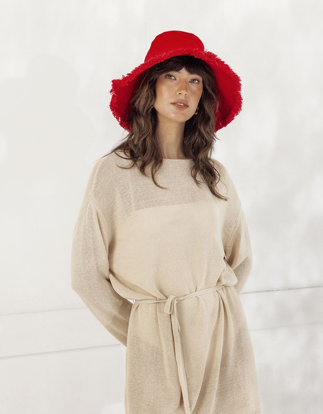 Morgan & Taylor - Cameron Cotton Bucket Hat in Red