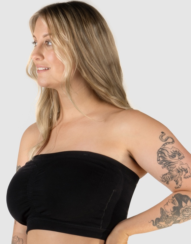 B Free Intimate Apparel - Full Bust Bamboo Strapless Maternity & Nursing Wire Free ﻿Bra (DD-E-F-G-H) Cup