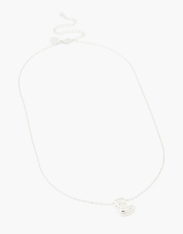 Lovisa - Waterproof Stainless Steel Large Bubble Letter E Necklace