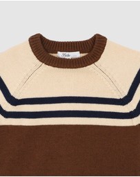Bebe by Minihaha - Jake Raglan Stripe Knitted Jumper - Kids