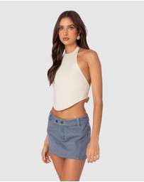 EDIKTED - Raine Curved Halter Top