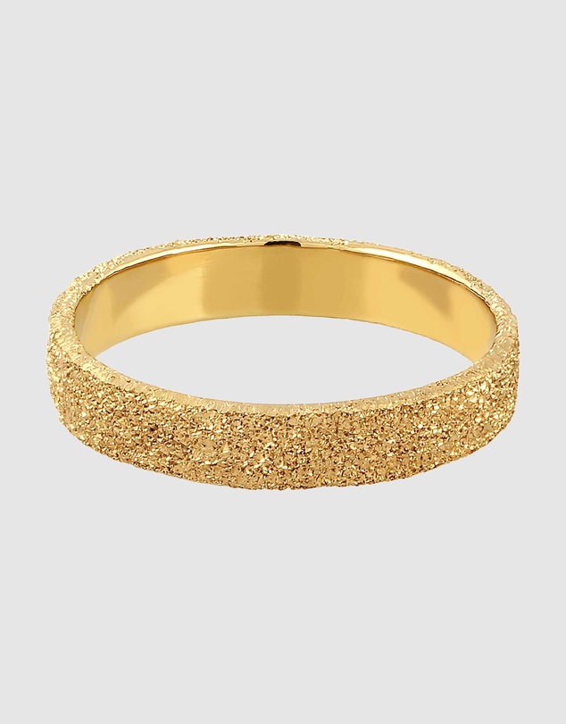 Kuzzoi - ICONIC EXCLUSIVE - Stardust Band Ring in Gold-Plated 925 Sterling Silver