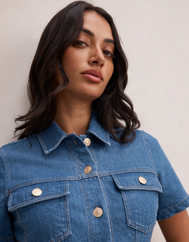 Forever New - Sophia Mini Denim Shirt Dress