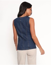 Petal & Pup - Nessa Denim Vest - Blue