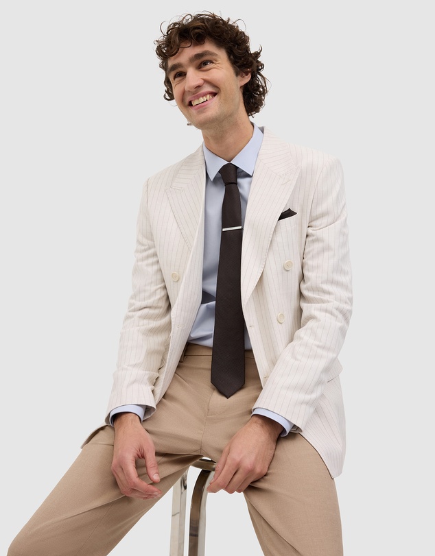 Politix - Zander Pinstripe Double Breasted Blazer