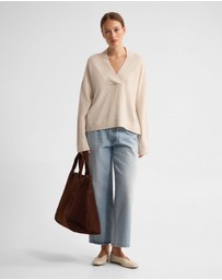 Oxford - Camille V-Neck Wool Blend Knit