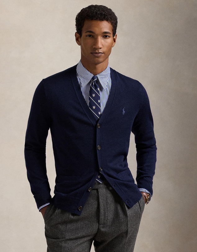 Polo Ralph Lauren - Slim Fit Washable Wool V-Neck Cardigan