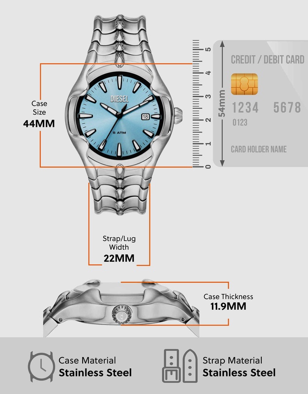 Diesel - Vert Silver Tone Analogue Watch